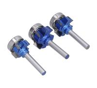 OVAQUIXI Mèche de Routeur de Bord, Outil de Coupe Durable pour Machines à Tailler, Tige en Acier au Carbone à 4 Cannelures de 6mm, 3 Pièces