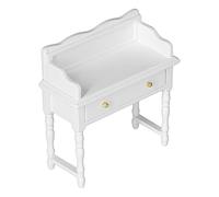 OVAQUIXI Meubles Miniatures de Table de Maison de Poupée, Bureau en Bois Exquis pour Maison de Poupée à L’échelle 1:12, Divertissement pour Enfants, Matériau de Bouleau écologique