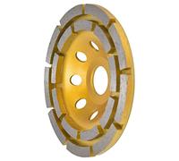 OVAQUIXI Meule à Béton Disque de Meulage 22,23 Mm Double Rangée pour Meuleuse d'angle Enlèvement Rapide des Matériaux Acier traité Thermiquement pour Béton Granit Marbre Maçonnerie (115mm)