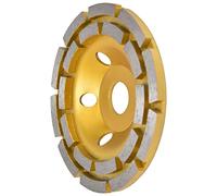 OVAQUIXI Meule à Béton Disque de Meulage 22,23 Mm Double Rangée pour Meuleuse d'angle Enlèvement Rapide des Matériaux Acier traité Thermiquement pour Béton Granit Marbre Maçonnerie (125mm)