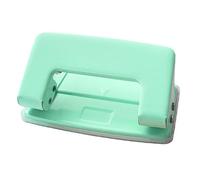 OVAQUIXI Mini Perforateur à Papier à 2 Trous, Espacement des Trous de 6mm, avec Conception à Double Trou pour le Bureau et les Voyages, capacité de Papier de 1mm D'épaisseur (GREEN)