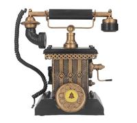 OVAQUIXI Modèle de Téléphone Fixe Rétro Vintage en Fer, Décoration de Bureau Multifonctionnelle pour Salon et Bureau
