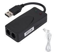 OVAQUIXI Modem Fax Double Port USB2.0 56K, Pilote de Modem Externe Plug and Play, Données/fax Haute Vitesse pour XP