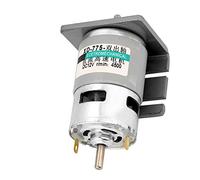 OVAQUIXI Moteur à Courant Continu à Double Arbre à Couple élevé 50 W pour L'électronique Automobile et L'électronique Grand Public (12V4500RPM Avec support)