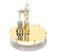 OVAQUIXI Moteur Stirling Basse Température, Modèle de Machine à Vapeur, Jouet D'expérience Scientifique pour L'apprentissage de la Physique, avec Volant D'inertie