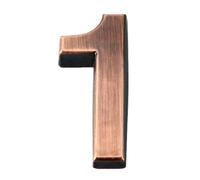 OVAQUIXI Numéro de Maison Autocollant, Plaque Adhésive Adresse de Porte, | Fixation par Pression, sans Vis, Chiffres en Relief Bien Visibles, Finition électroplaquée Rétro, Idéal pour Porte D’hôtel,