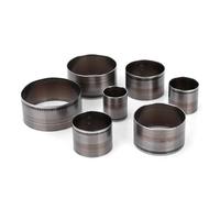 OVAQUIXI Outil de Poinçonnage du Cuir 7 Pièces, Matrice de Poinçonnage Circulaire avec Boîte de Rangement pour L'artisanat du Cuir, Forme Précise et Lame Tranchante