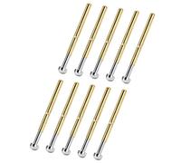 OVAQUIXI Outils de Test de Broches Pogo en Laiton, Sondes à Ressort Fiables pour les Tests de PCB et L'écriture de Données, Longueur de 1,3 Pouces, 100 Pièces