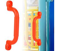 OVAQUIXI Paire de Poignées de sécurité en Plastique pour Aire de Jeux pour Enfants, Poignée Lisse, Bleu/Jaune, pour Balançoire (Rouge)