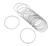 OVAQUIXI Paquet de 20 Anneaux en Métal de 4 Pouces pour L'artisanat, Cerceaux en macramé Argentés, Cerceaux Attrape-rêves, Anneaux Artisanaux en Métal pour Bricolage, Décoration de (SILVER)