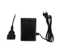 OVAQUIXI Pédale de Machine à Coudre, 5,3 Pouces 220 V avec Adaptateur de | Prise Ronde à 2 Broches, Extrémités Pré-dénudées, Adaptateur de Prise intégré, Alimentation Stable, pour les Utilisateurs