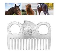 OVAQUIXI Peigne de Cheval en Métal, Outil de Toilettage Portable pour Crinière et Queue avec Dents Polies pour un Nettoyage Facile des Crins de Cheval