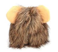 OVAQUIXI Perruque de Lion pour Animaux de Compagnie, Costume de Lion pour Chat, Chapeau de avec Boucle à Crochet Réglable pour Chats et Petits Chiens, Déguisement de Vacances,