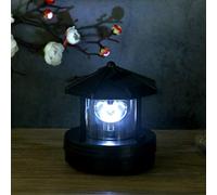 OVAQUIXI Phare Extérieur à énergie Solaire, Tour de Balise LED Rotative pour la Décoration de Pelouse et de Jardin (Comme montré)