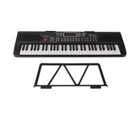 OVAQUIXI Piano à Clavier électrique 61 Touches, Instrument Professionnel pour Débutant avec Son Clair, pour Usage Domestique, en Plastique Portable