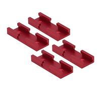 OVAQUIXI Pièces D'intersection de Voie en T en Alliage D'aluminium, Ensemble de 4 Pièces pour le Travail du Bois, Connecteur de Voie Transversale, Assemblage Facile (rouge)