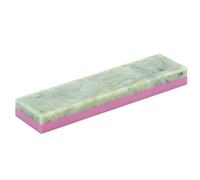 OVAQUIXI Pierre à Aiguiser Double Face Ruby par Nature's Whetstone, Pierre à Aiguiser Durable et Haute Résistance pour L'affûtage D'outils de Précision, Jade Vert Naturel et Rubis Haute dureté, 1