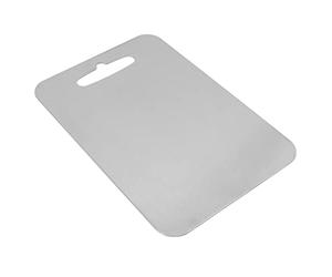 OVAQUIXI Planche à Découper, Planche à Découper en Acier Inoxydable 304 Double Face, à Gratter pour la Préparation des Aliments et l'utilisation sur le Comptoir par les Cuisiniers à Domicile (Petite)