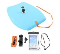 OVAQUIXI Planche de Natation, Support Réglable Pliable en Mousse EVA PC ABS avec Filetage 1/4" pour Smartphones, Caméras d'action, Caméras Panoramiques (Blue)