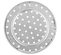 OVAQUIXI Plateau à Vapeur en Acier Inoxydable, Support à Vapeur avec Support Amovible en Forme de V pour un Chauffage Rapide et Uniforme, Accessoires de Cuisson Durables (Grand diamètre 26 cm)