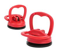 OVAQUIXI Poignée de Règle à Ventouse Ergonomique, Outil en Plastique et en Caoutchouc avec Conception Antidérapante, Tasse Unique pour Le Matelassage, la Couture, la Salle de Bain et l'usage (Rouge