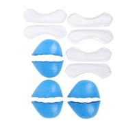 OVAQUIXI Poignées de Talon, 3 Paires de Coussinets de Talon en Gel Transparent avec Remplissage D'orteils Bleus pour Femmes et Hommes, Chaussures Amples, Anti-ampoules