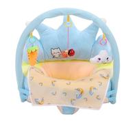 OVAQUIXI Porte-bébé en Peluche Douce avec Bavoir pour Jouets Baveux, Chaise Confortable pour Apprendre à S'asseoir, pour Enfants (BLUE)