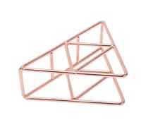 OVAQUIXI Porte-serviettes en Métal, Conception Verticale, Construction en Fer, Finition Brillante, 2,1 X 6,6 X 4,3 Pouces, Haute capacité pour la Maison, la Cuisine et l'extérieur (Or Rose)