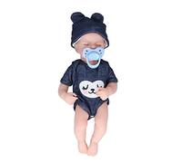 OVAQUIXI Poupée bébé Garçon Endormie en Silicone Souple émulationnel Lavable Idéal pour Les Enfants Ensemble de Poupée bébé Nouveau-né 12 Pouces pour Fête d'anniversaire