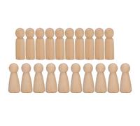 OVAQUIXI Poupée en Bois, Marionnette, Artisanat, Jouet de Bricolage, 20 Pièces, avec Bois Lisse à Peindre, pour Les Activités Communautaires de L'école Familiale (JM01895)