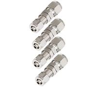 OVAQUIXI Raccord à Compression de Virole 4 Pièces Connecteur Droit Durable en Acier Inoxydable 304 pour la Pénétration des Murs et les Opérations à Haute Altitude (F8*5)