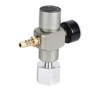 OVAQUIXI Régulateur de Gaz CO2, Manomètre de Soude, Mini Régulateur 2 en 1 avec Manomètre à Faible Débit, Adaptateur cannelé de 8 Mm pour Bouteilles de Soda, Cartouche de CO2 de 12 à 16 G