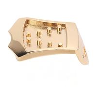 OVAQUIXI Remplacement de Pont de Cordier de Mandoline en Métal Brillant pour un Ton Vibrant et des Changements de Cordes Faciles, Mandoline à 8 Cordes (GOLD)