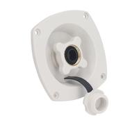 OVAQUIXI Remplisseur Mural, Entrée d'eau Régulée par Pression Résistante aux Chocs pour Camping-Car, Bateau et Remorque, Matériau ABS, Bouton à Prise Facile, Diamètre 3,34 Pouces (White)