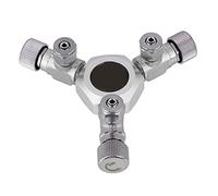 OVAQUIXI Répartiteur de CO2 Régulateur Distributeur 2 Voies 3 Voies Valve D'Aquarium en Alliage D'Aluminium avec Valve à Pointeau de Haute Précision pour Conduite d'air D'Aquarium de (3 en 1)