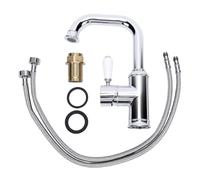 OVAQUIXI Robinet de Salle de Bain en Laiton Anti-éclaboussures | Poignée à Levier Unique, Connexion G3/8, pour Trou de 1,26 à 1,5 Pouces, pour Cuisine ou vanité