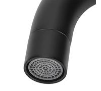 OVAQUIXI Robinet D'évier en Acier Inoxydable, Robinet de Salle de Bains, D'eau Simple, Noir Froid, Filetage G1/2 avec Barboteur à économie D'énergie (Refroidissement simple taille basse (hors tube))