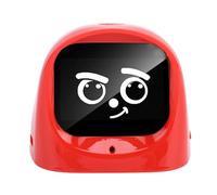 OVAQUIXI Robot de Voiture AI, Compagnon de Tableau de Bord, Animal de Compagnie électronique Interactif avec WiFi, Chat AI, Expressions Animées pour Enfants, Aide aux Devoirs, (Rouge)