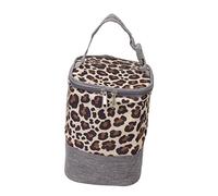 OVAQUIXI Sac de Lait Maternel isolé Imperméable, Sac de Biberon Thermique à Poignée de Grande capacité pour Voyage, Tissu Oxford 3L (Imprimé léopard)