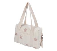OVAQUIXI Sac de Poussette pour bébé, Sac à Main de Rangement Multifonctionnel Réutilisable avec Poches Zippées pour Couches Essentielles, Maman (Lapin)