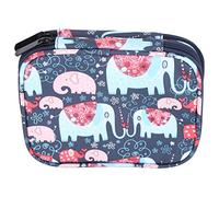 OVAQUIXI Sac de Rangement de Couture, Sac à Aiguilles à Tricoter à Fermeture éclair Double Face avec Bandes élastiques pour Crochets à Fil et Fournitures, Tissu Oxford 600D, Idéal pour les Outils de