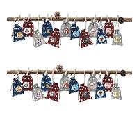 OVAQUIXI Set de 25 Badges Numérotés de Calendrier de L' 38mm, épingle de Comptes à Rebours de Noël avec Fermeture de sûreté pour Rubans, Sacs, Colis (79.00)