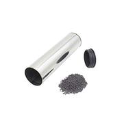 OVAQUIXI Shaker à Sable Cylindrique en Acier Inoxydable pour Instruments à Percussion, Son Clair et Conception Durable, Portable pour Musiciens, Disponible en Noir et Argent, 1 unité (SILVER)