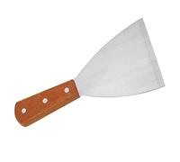 OVAQUIXI Spatule à Hamburger en Acier Inoxydable Spatule à Steak en Acier Inoxydable à Bœuf en Manche en Bois de 8,5 Pouces Antidérapante pour Retourner