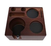 OVAQUIXI Station de Bourrage de café, Support de Doseur à Expresso en Bois avec étagère de Distribution et Repose-porte-filtre, pour Machines Sage de 54 Mm (Bois)