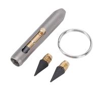 OVAQUIXI Stylo Porte-clés Ti, Outil D'écriture en Graphite Rétractable, Portable et Compact, pour une Utilisation en Extérieur avec 2 Pointes