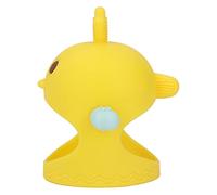 OVAQUIXI Sucette à Main en Silicone en Forme de Poussin pour bébé, Anneau de Dentition Apaisant, Facile à Tenir, Portable pour les Bébés de 3 Mois et Plus, Matériau sans BPA (jaune citron)