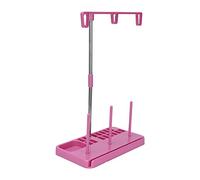 OVAQUIXI Support de Fil de Matelassage, Matière Plastique, Support de Fil à 3 Bobines pour Machines à Coudre Domestiques avec Plinthe Stable et Tubes en Acier Inoxydable (Rosâtre)