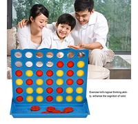 OVAQUIXI Table D'échecs pour Enfants Classiques pour Enfants 4 en Un pour des Pensées Logiques sur L'interaction Parent-Young Rouge/Jaune/Bleu