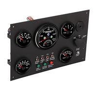 OVAQUIXI Tableau de Bord de Bateau, Alliage d'aluminium, Groupe d'eau de Température 'huile de Vitesse pour Bateaux de Pêche de Yachts de Camping-car (Système de circuits 12 V 8Ax2)